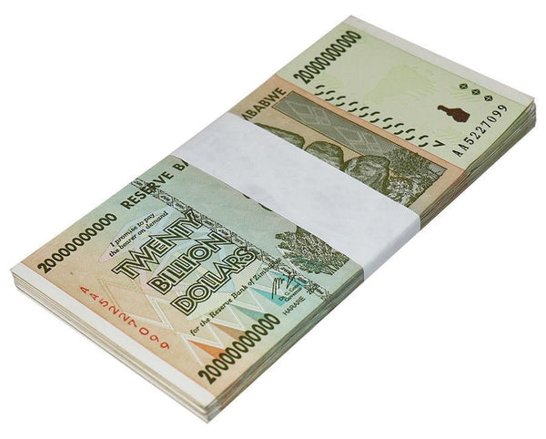 Zimbabwe 20 Trilioni Di Dollari – Banconota Autentica, Fuori Stampa, In Busta Protettiva