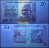 Zimbabwe 20 Dollar Banknote, 2007, USED - 100Trillions.com