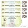 ZIMBABWE 500 DOLLAR BEARER CHEQUE, 2006, NEW