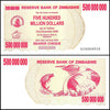 Zimbabwe 500 Million Dollar Bearer Cheque, 2008, NEW - 100Trillions.com