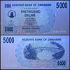 Zimbabwe 5,000 Dollar Bearer Cheque, 2007, NEW - 100Trillions.com