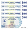 Zimbabwe 5,000 Dollar Bearer Cheque, 2007, NEW - 100Trillions.com