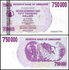 Zimbabwe 750,000 Dollar Bearer Cheque, 2007, USED - 100Trillions.com