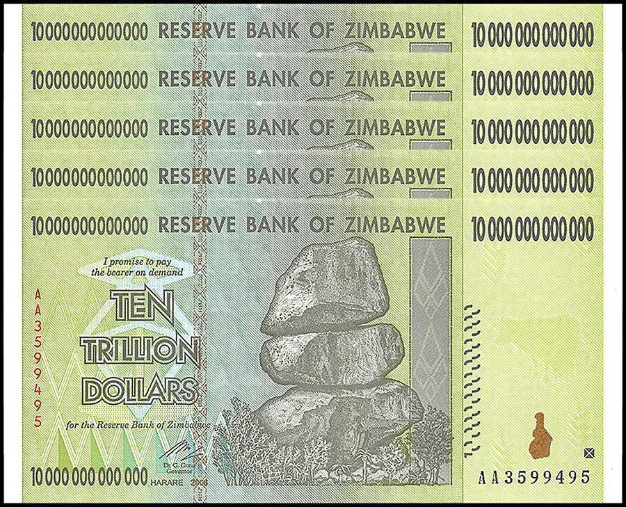 ZIMBABWE 10 TRILLION DOLLAR BANKNOTE 2008 AA SERIES NEW zimbabwe-10-trillion-dollar-banknote-2008-aa-series-new