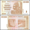 Zimbabwe 20,000 Dollar Banknote, 2008, NEW - 100Trillions.com