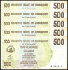 Zimbabwe 500 Dollar Bearer Cheque, 2006, USED - 100Trillions.com