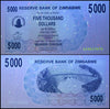 Zimbabwe 5,000 Dollar Bearer Cheque, 2007, USED - 100Trillions.com