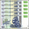 ZIMBABWE 100 DOLLAR BANKNOTE, 2007, USED